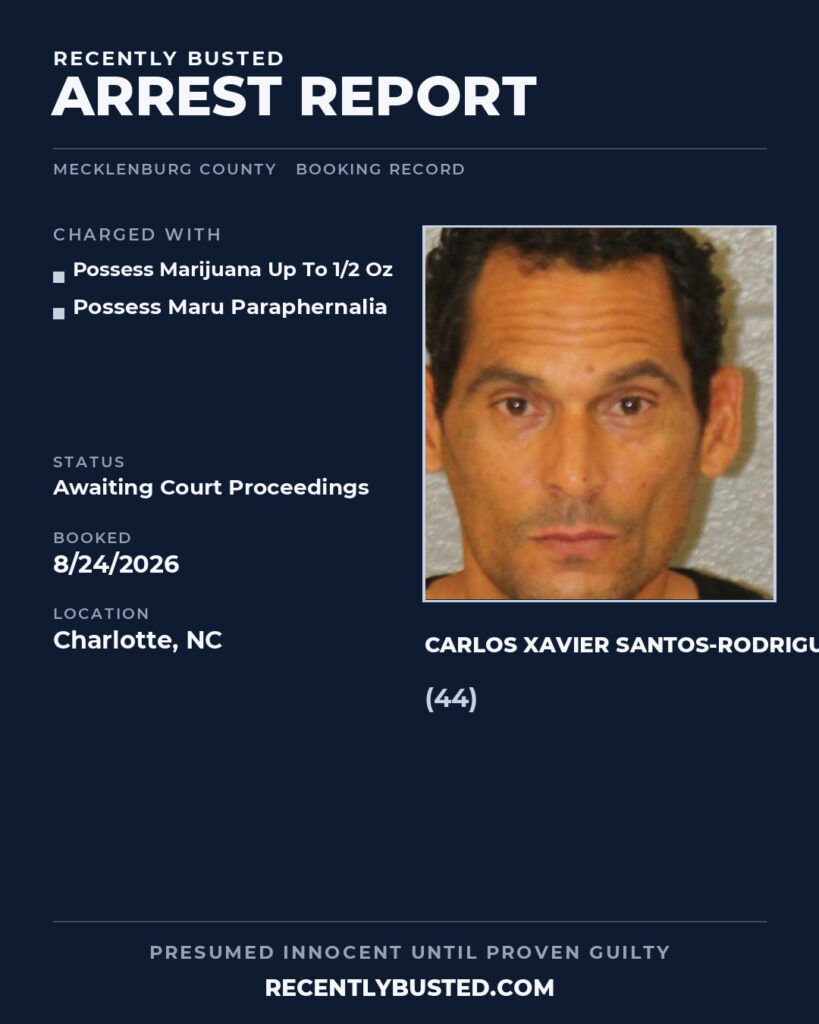 Arrest report - CARLOS XAVIER SANTOS-RODRIGUEZ