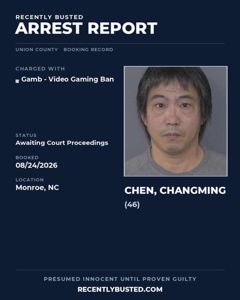 Arrest report - CHEN, CHANGMING