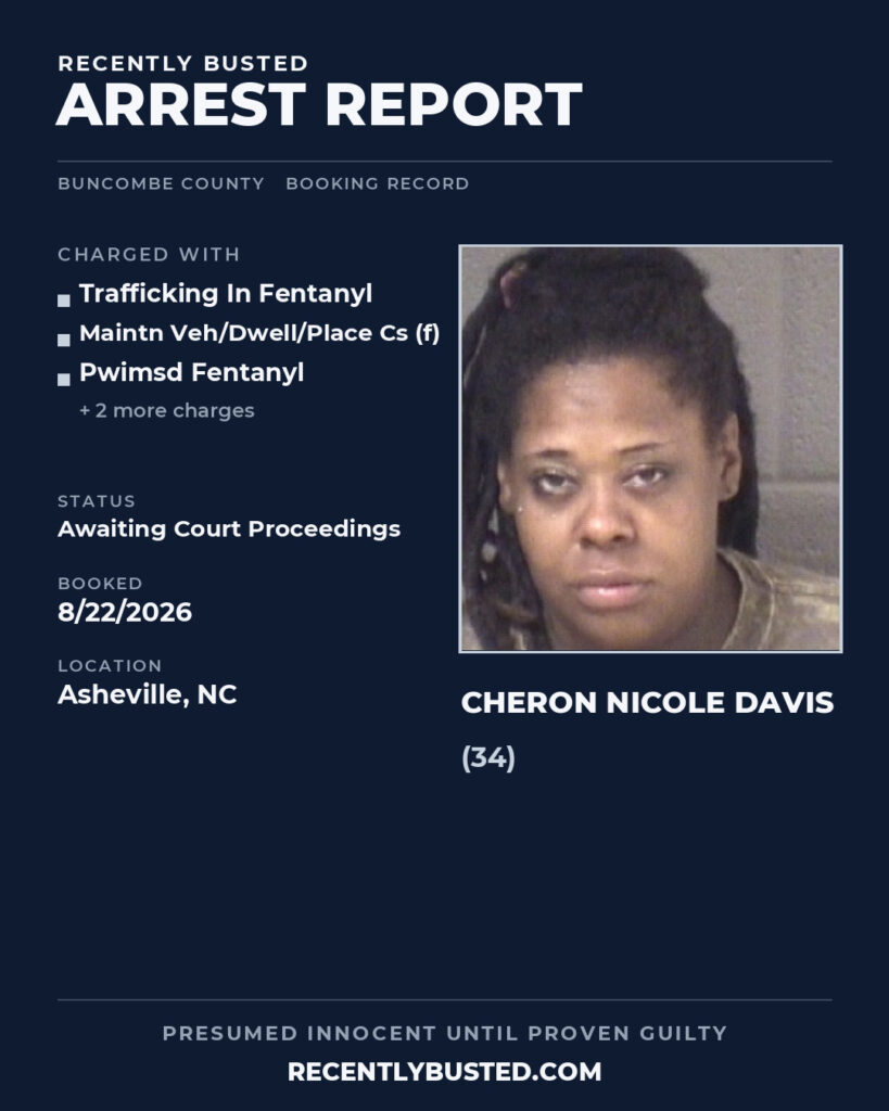 Arrest report - CHERON NICOLE DAVIS