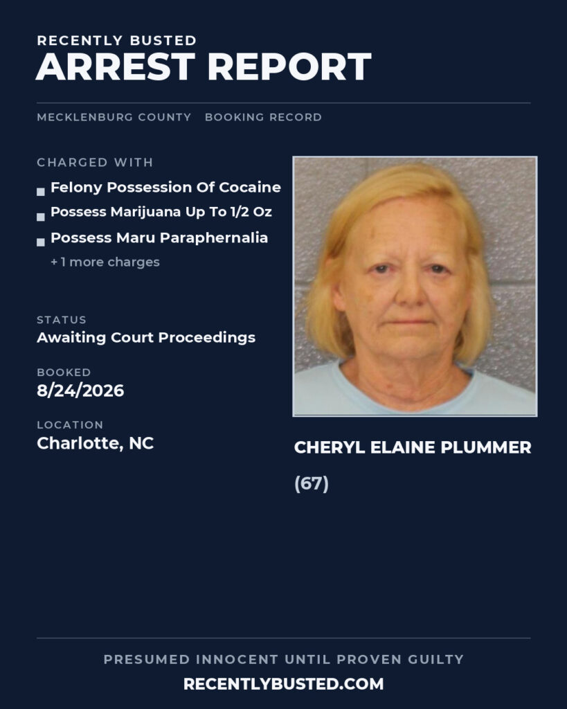 Arrest report - CHERYL ELAINE PLUMMER