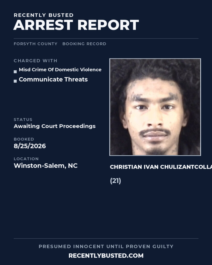 Arrest report - CHRISTIAN IVAN CHULIZANTCOLLADO