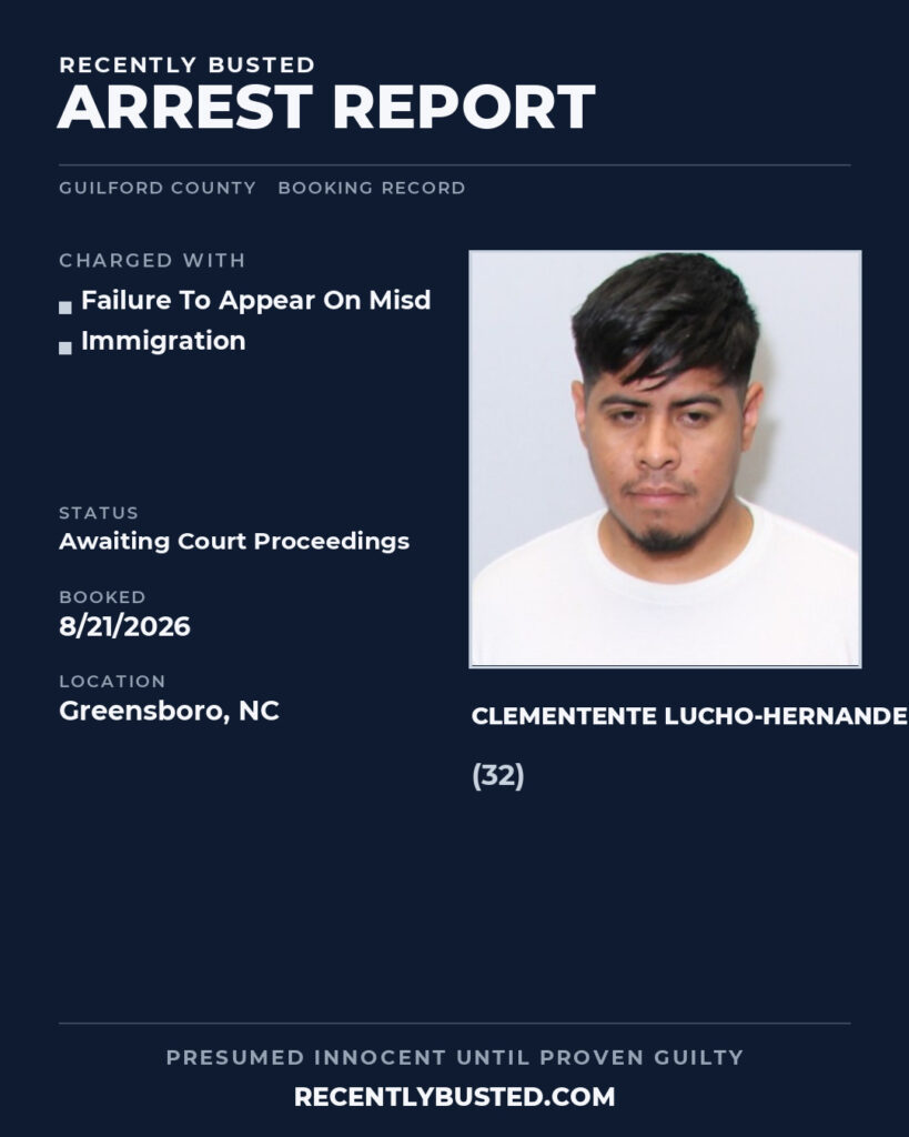 Arrest report - CLEMENTENTE LUCHO-HERNANDEZ