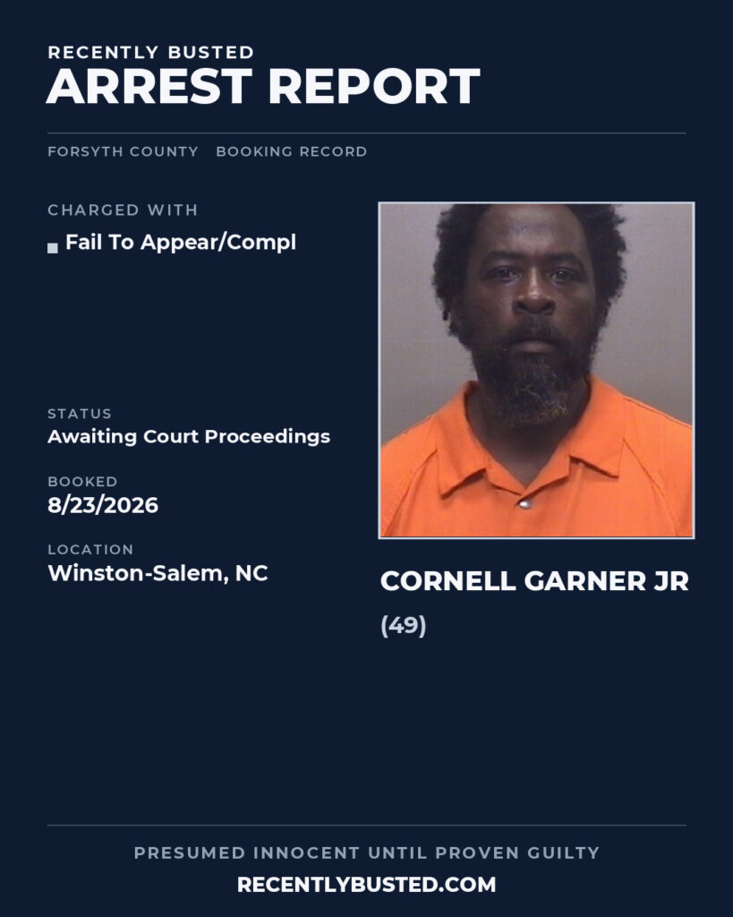 Arrest report - CORNELL GARNER JR