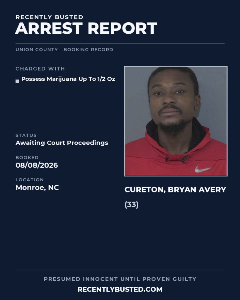 Arrest report - CURETON, BRYAN AVERY