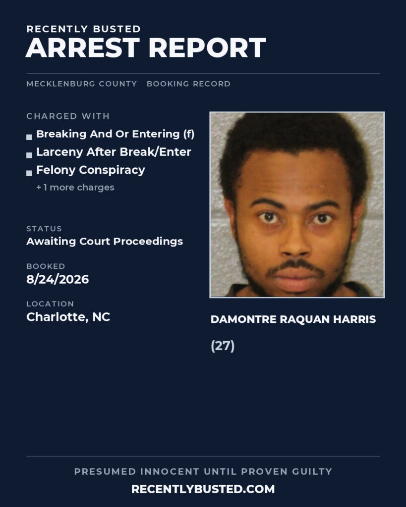 Arrest report - DAMONTRE RAQUAN HARRIS