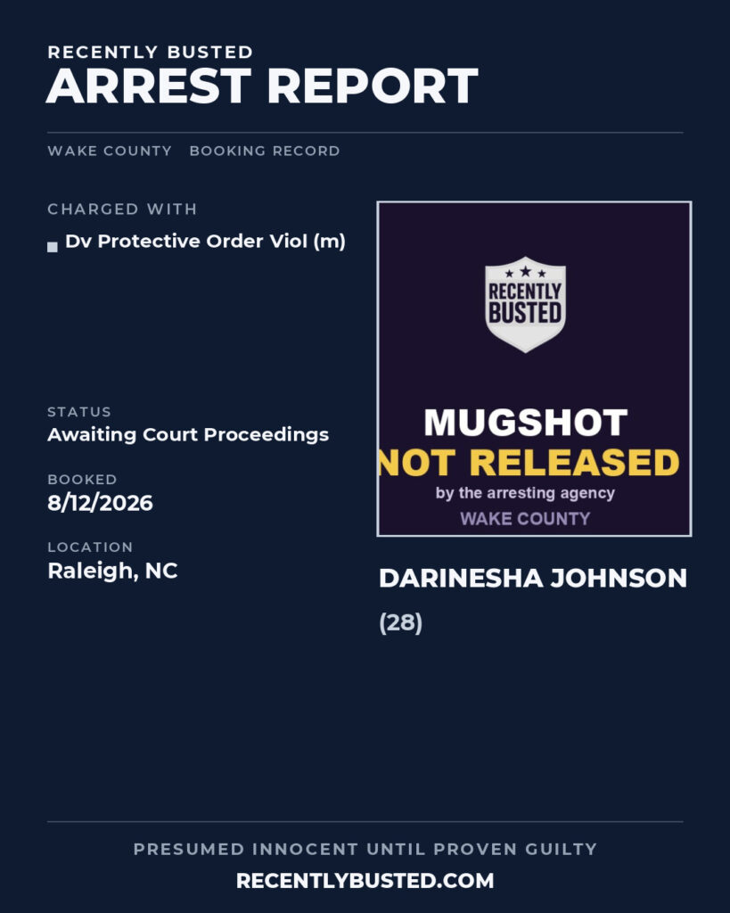 Arrest report - DARINESHA JOHNSON
