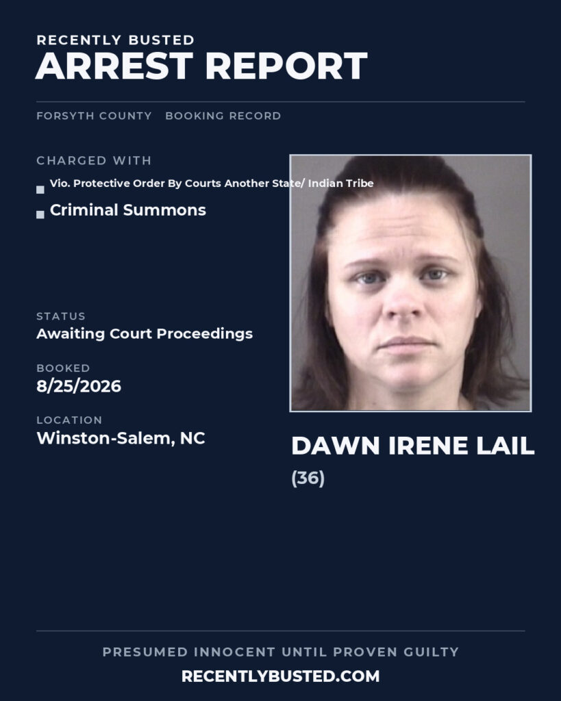 Arrest report - DAWN IRENE LAIL