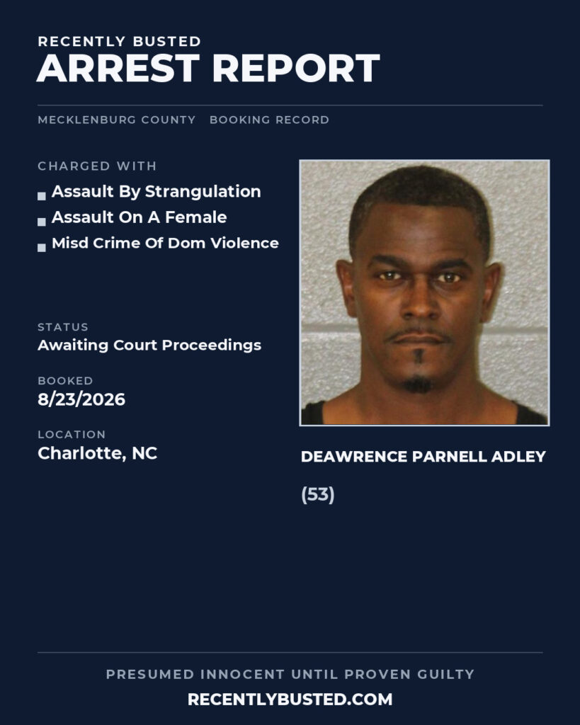 Arrest report - DEAWRENCE PARNELL ADLEY