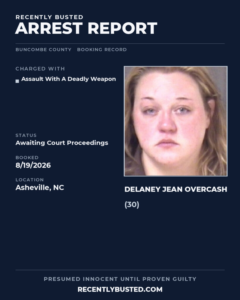 Arrest report - DELANEY JEAN OVERCASH