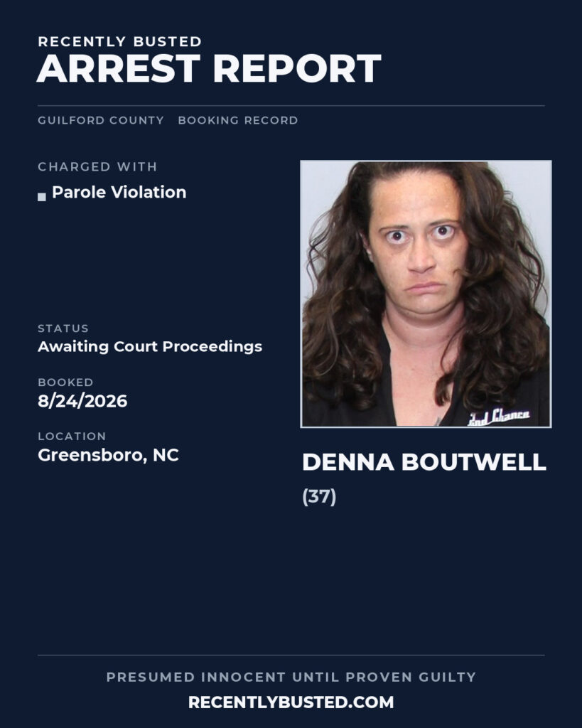 Arrest report - DENNA BOUTWELL