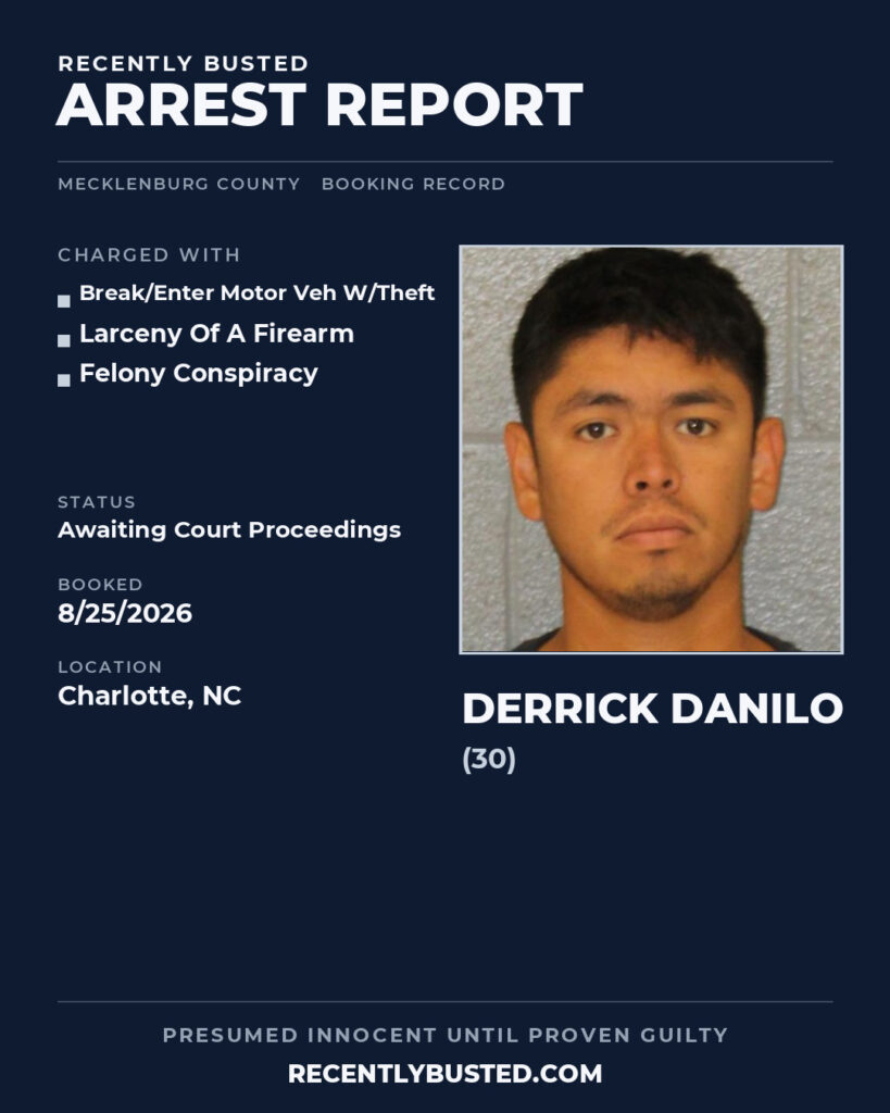 Arrest report - DERRICK DANILO