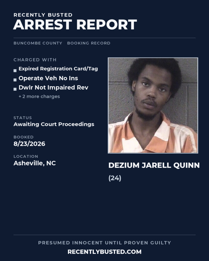 Arrest report - DEZIUM JARELL QUINN