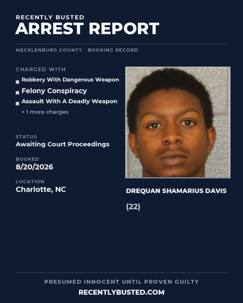 Arrest report - DREQUAN SHAMARIUS DAVIS