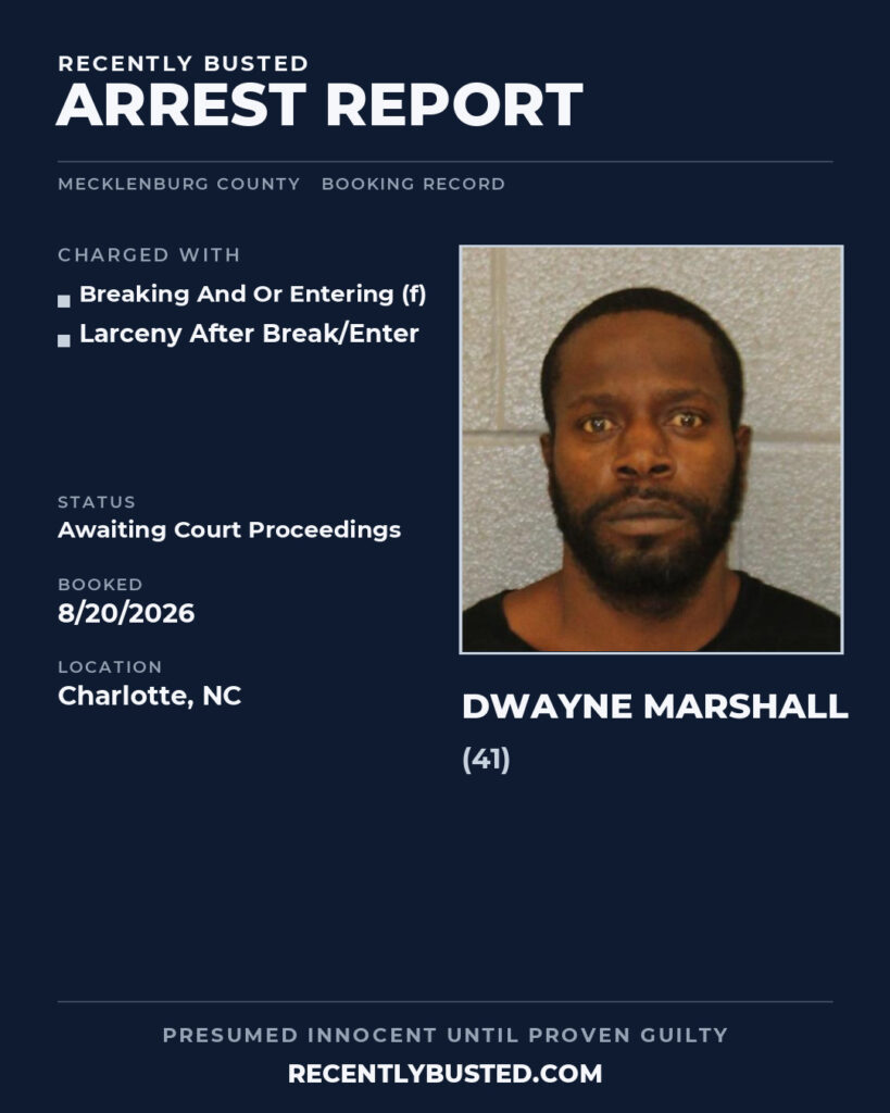 Arrest report - DWAYNE MARSHALL