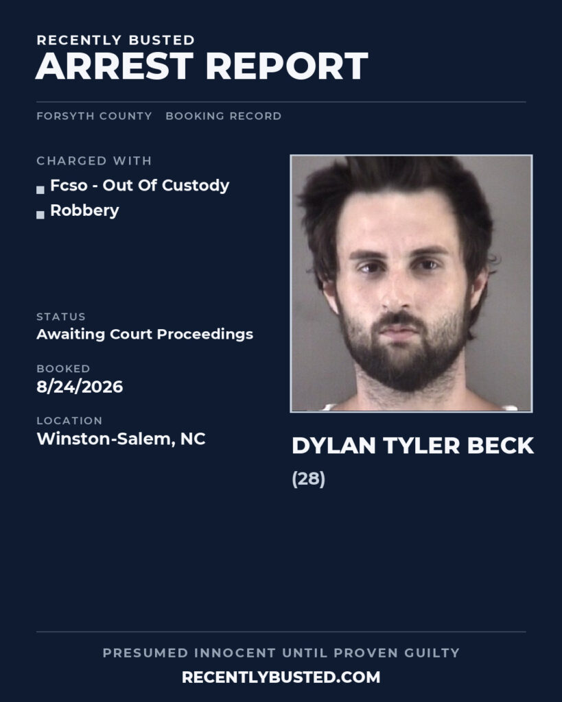 Arrest report - DYLAN TYLER BECK