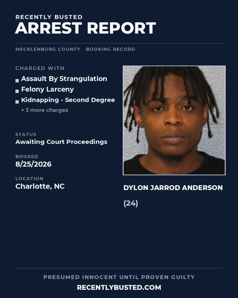 Arrest report - DYLON JARROD ANDERSON