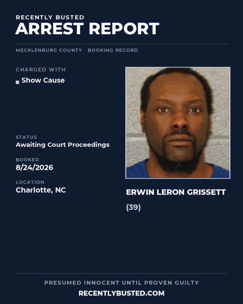 Arrest report - ERWIN LERON GRISSETT