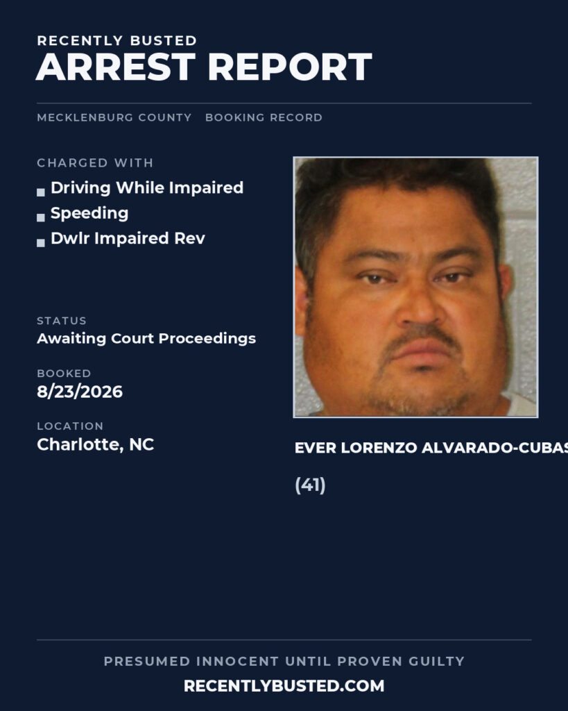 Arrest report - EVER LORENZO ALVARADO-CUBAS