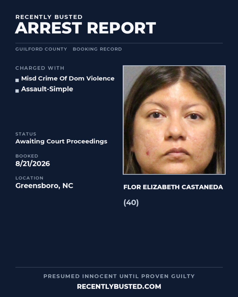 Arrest report - FLOR ELIZABETH CASTANEDA