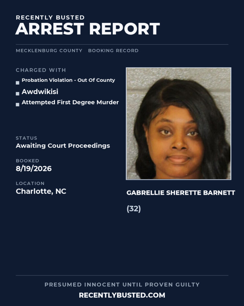 Arrest report - GABRELLIE SHERETTE BARNETT