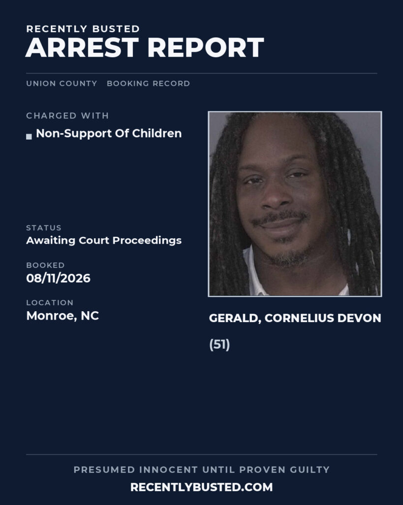 Arrest report - GERALD, CORNELIUS DEVON