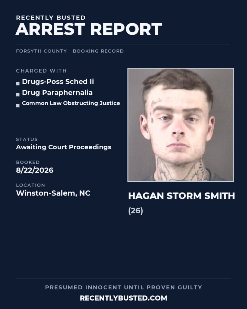 Arrest report - HAGAN STORM SMITH