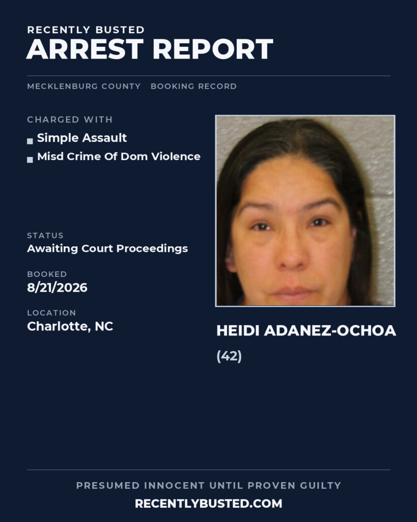 Arrest report - HEIDI ADANEZ-OCHOA