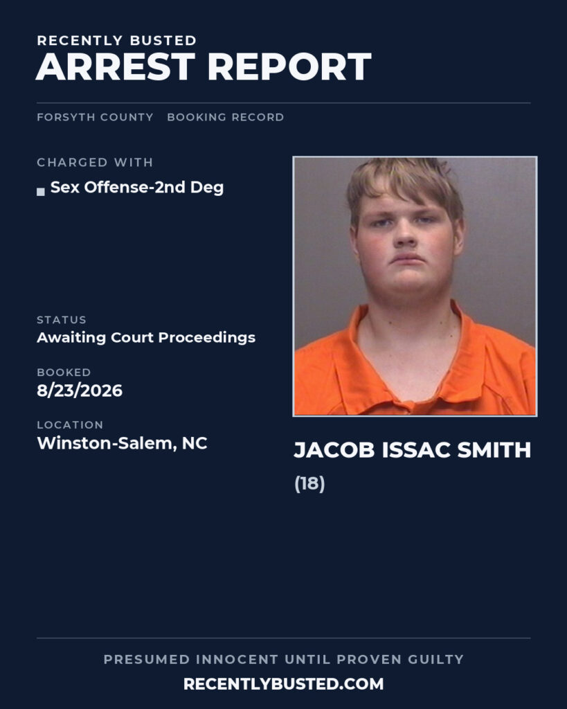Arrest report - JACOB ISSAC SMITH