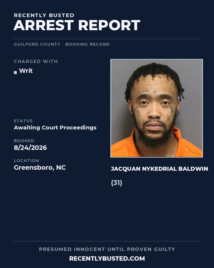 Arrest report - JACQUAN NYKEDRIAL BALDWIN