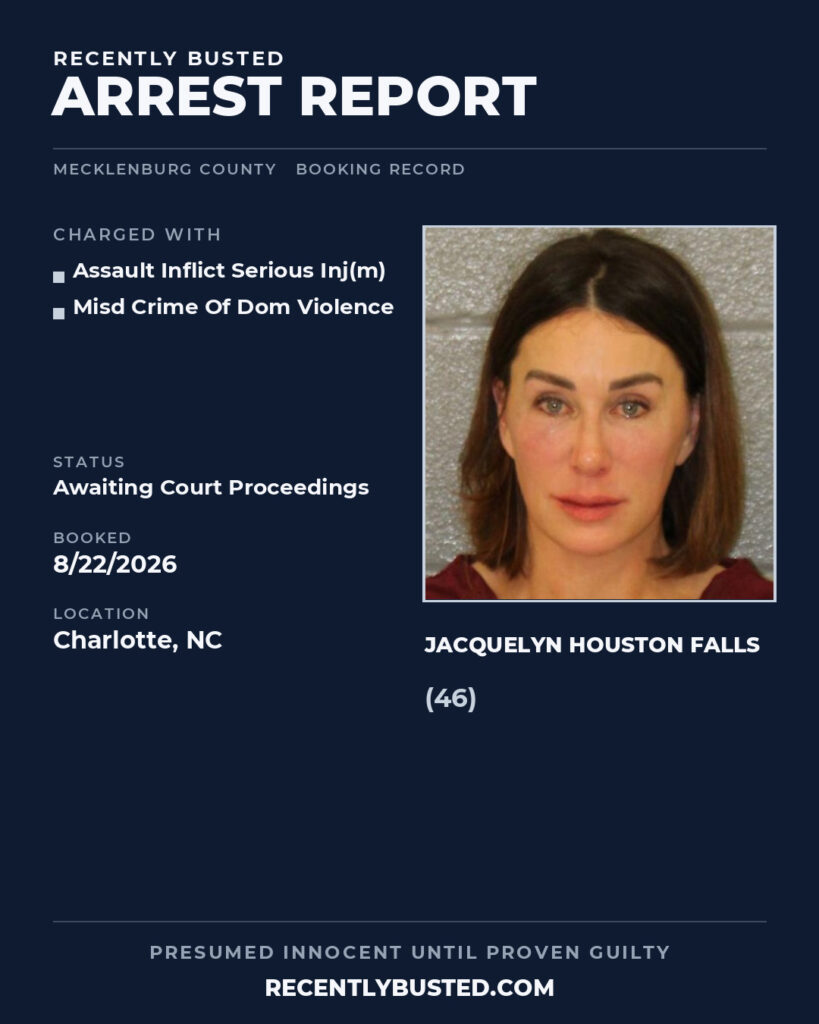 Arrest report - JACQUELYN HOUSTON FALLS