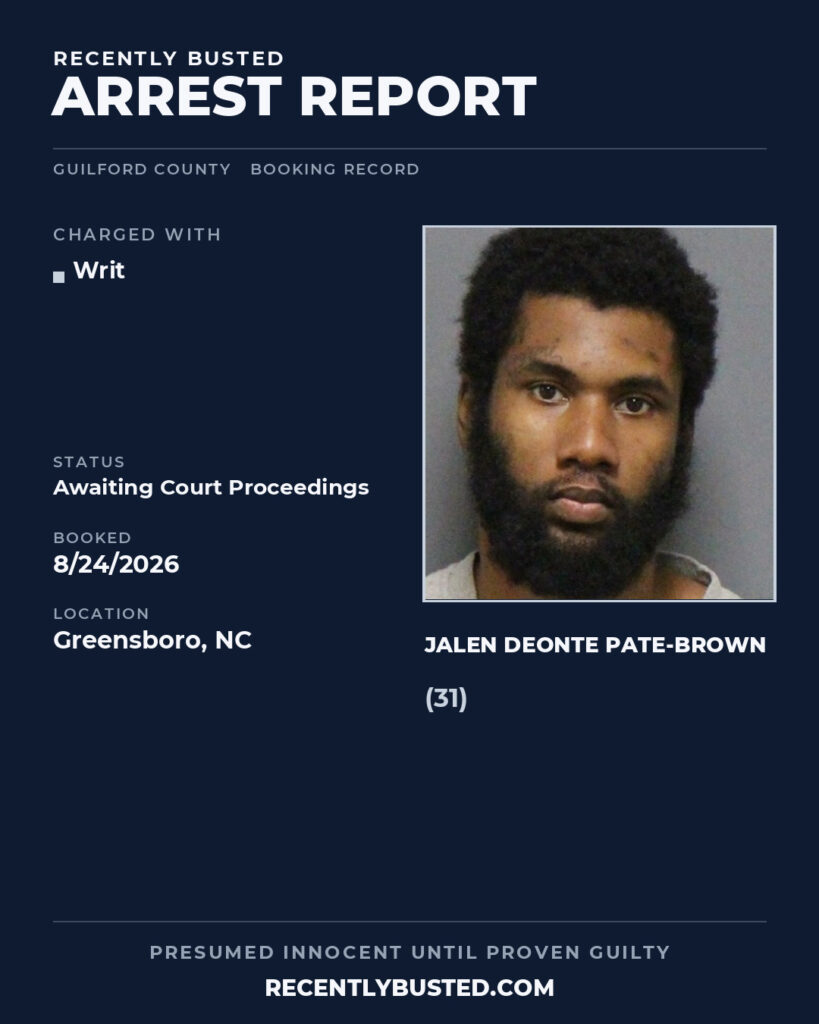 Arrest report - JALEN DEONTE PATE-BROWN