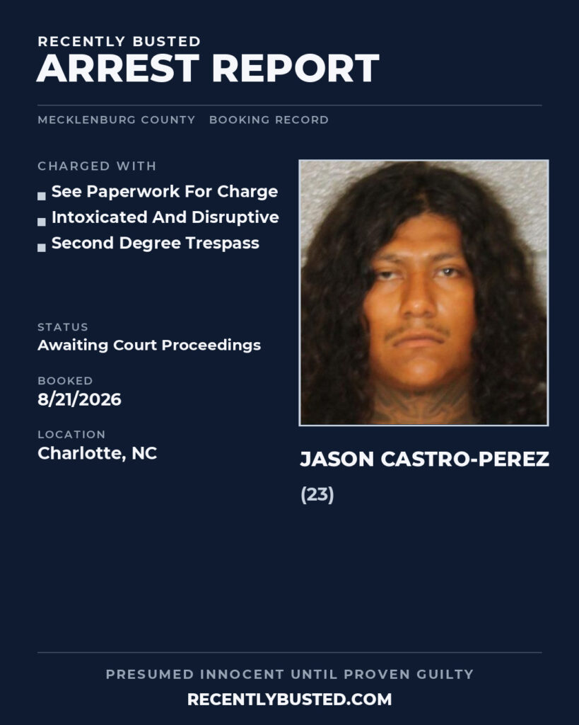 Arrest report - JASON CASTRO-PEREZ