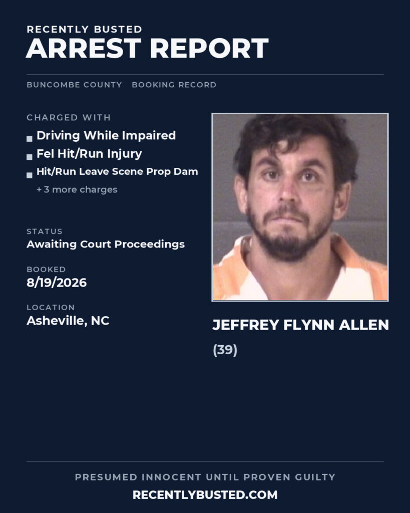 Arrest report - JEFFREY FLYNN ALLEN