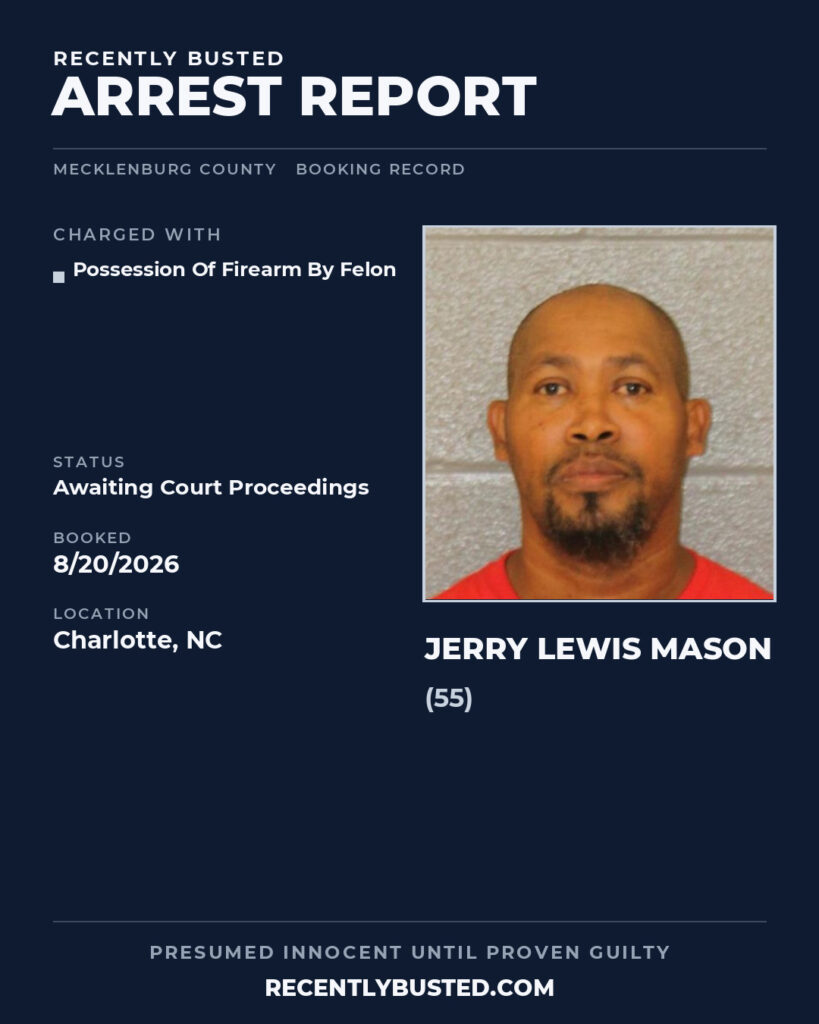 Arrest report - JERRY LEWIS MASON