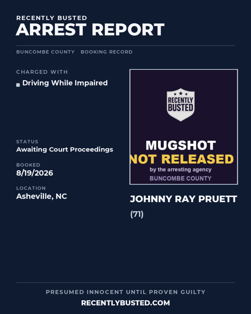 Arrest report - JOHNNY RAY PRUETT