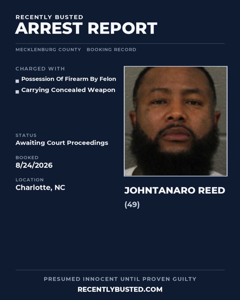 Arrest report - JOHNTANARO REED
