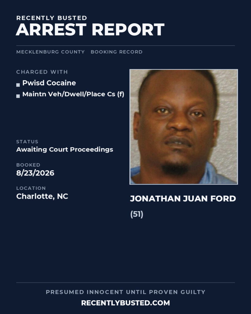 Arrest report - JONATHAN JUAN FORD