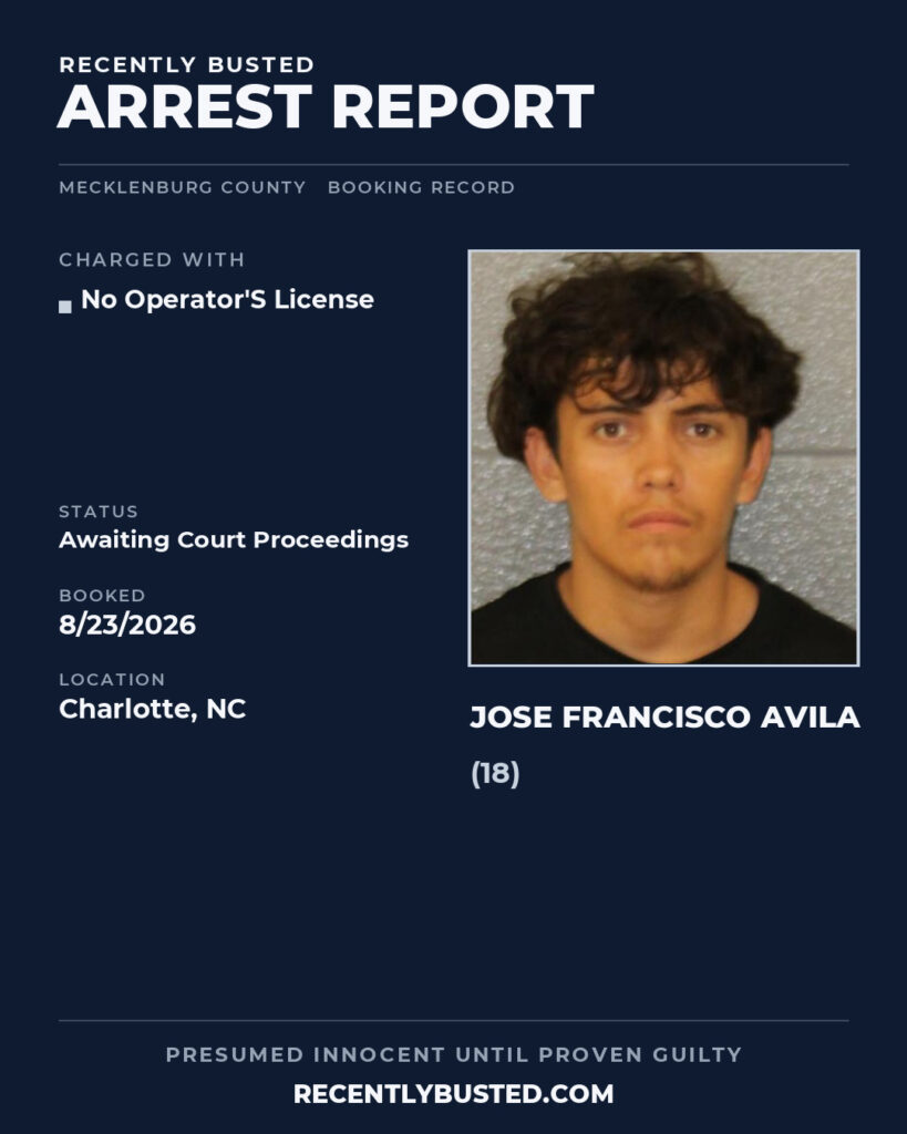 Arrest report - JOSE FRANCISCO AVILA
