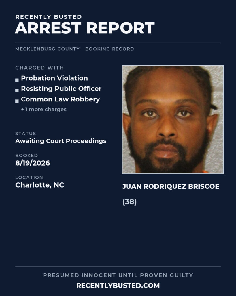 Arrest report - JUAN RODRIQUEZ BRISCOE