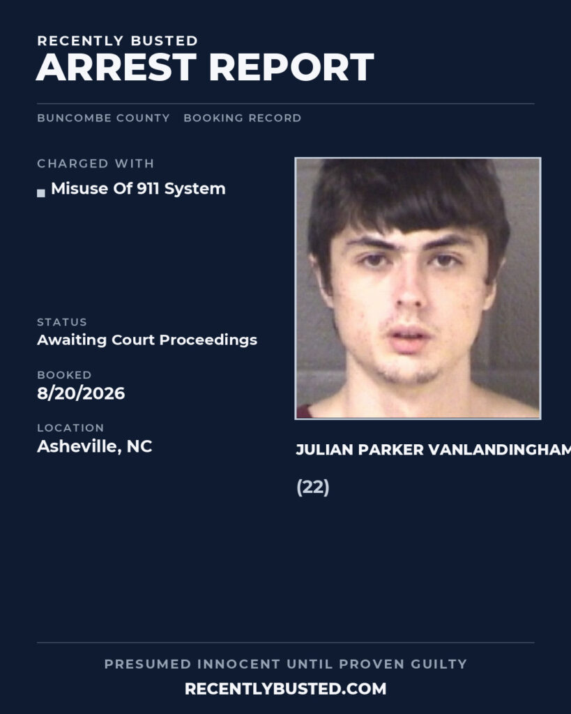 Arrest report - JULIAN PARKER VANLANDINGHAM