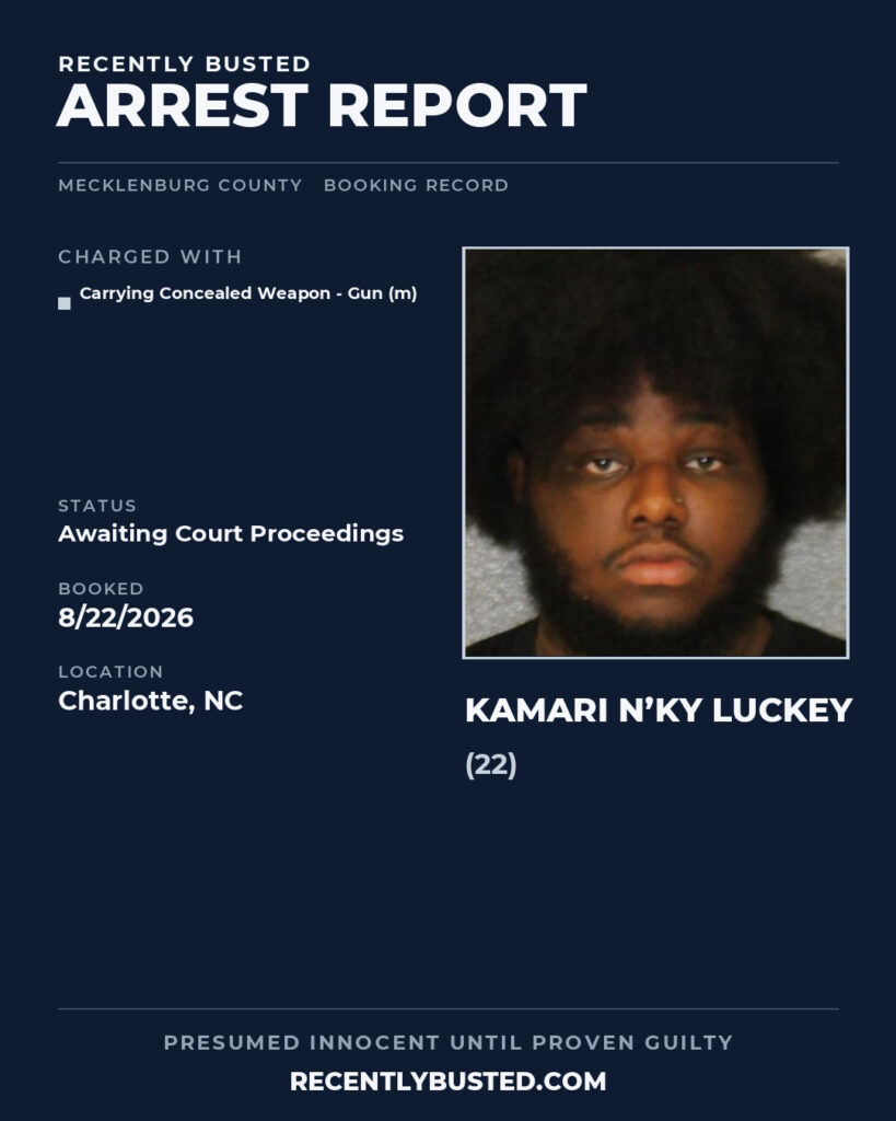 Arrest report - KAMARI N’KY LUCKEY