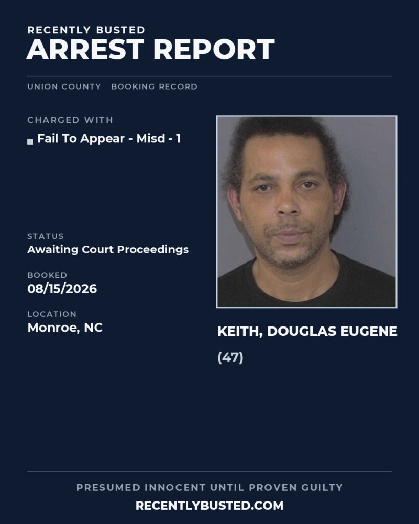 Arrest report - KEITH, DOUGLAS EUGENE