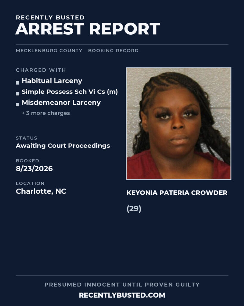 Arrest report - KEYONIA PATERIA CROWDER