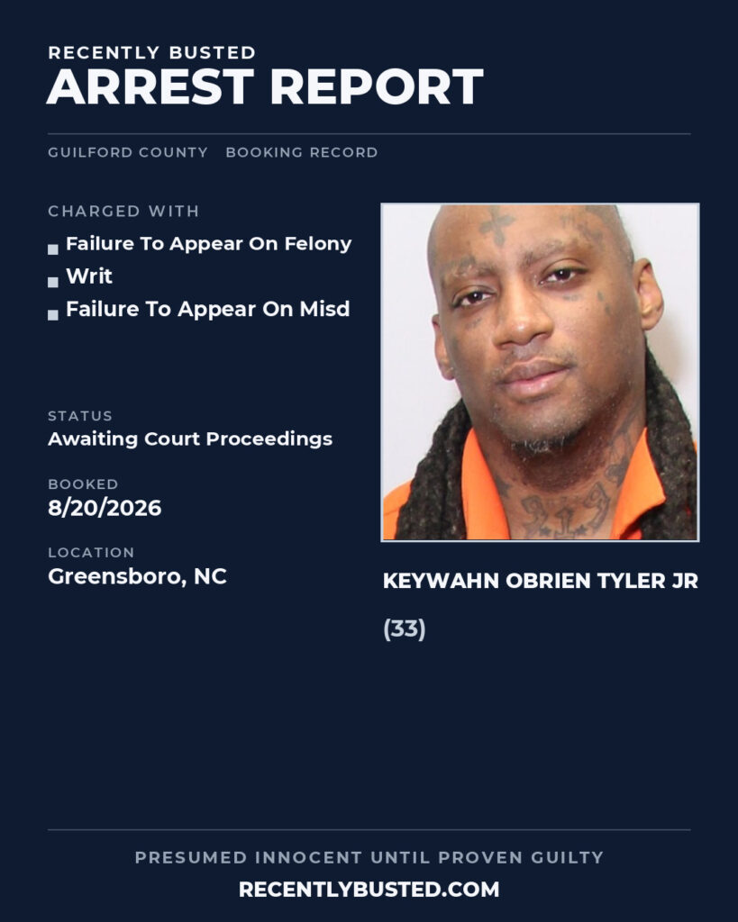 Arrest report - KEYWAHN OBRIEN TYLER JR