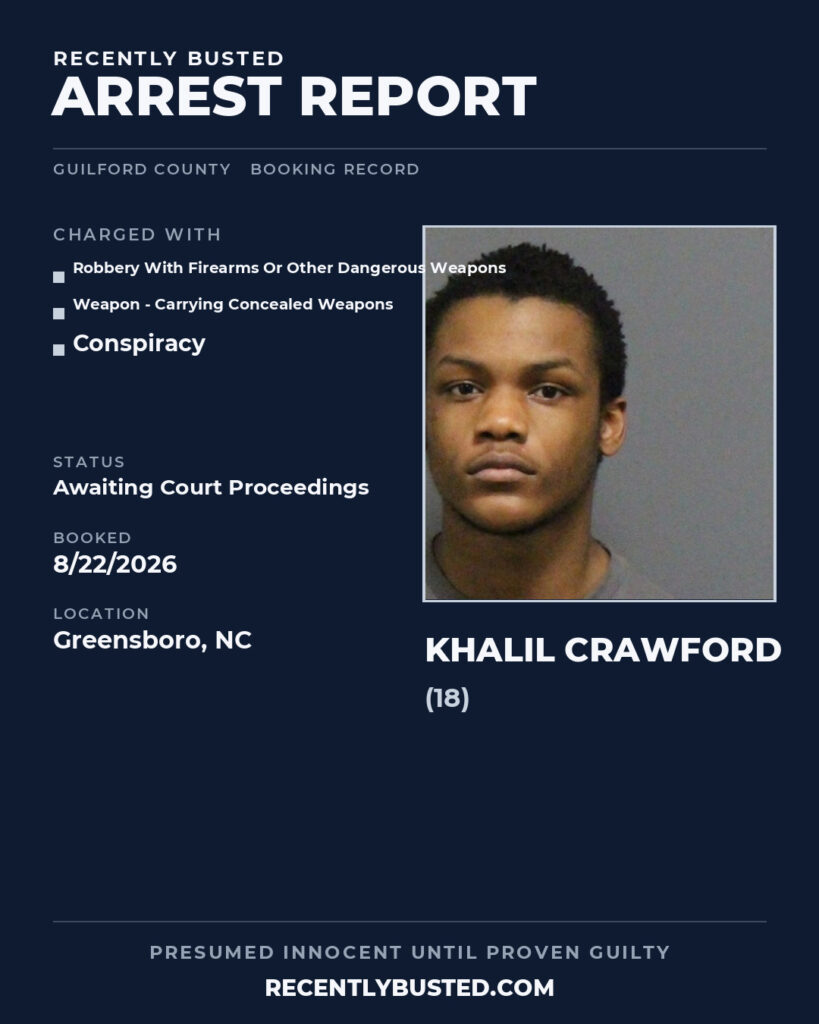 Arrest report - KHALIL CRAWFORD