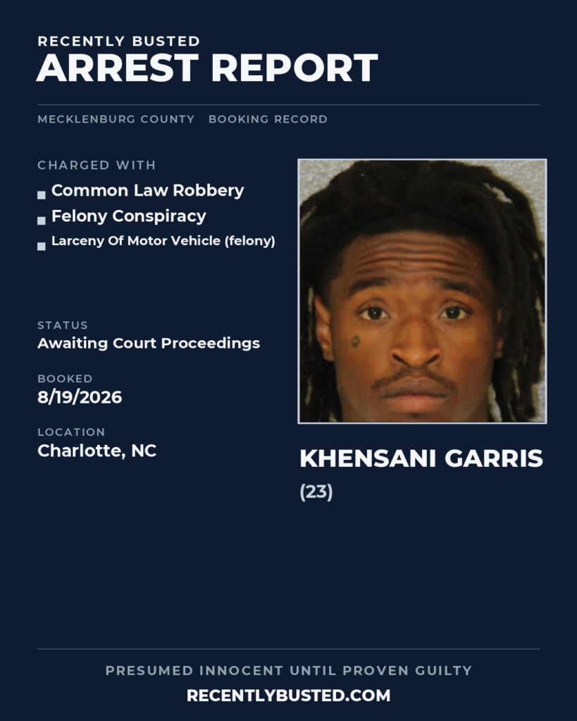 Arrest report - KHENSANI GARRIS