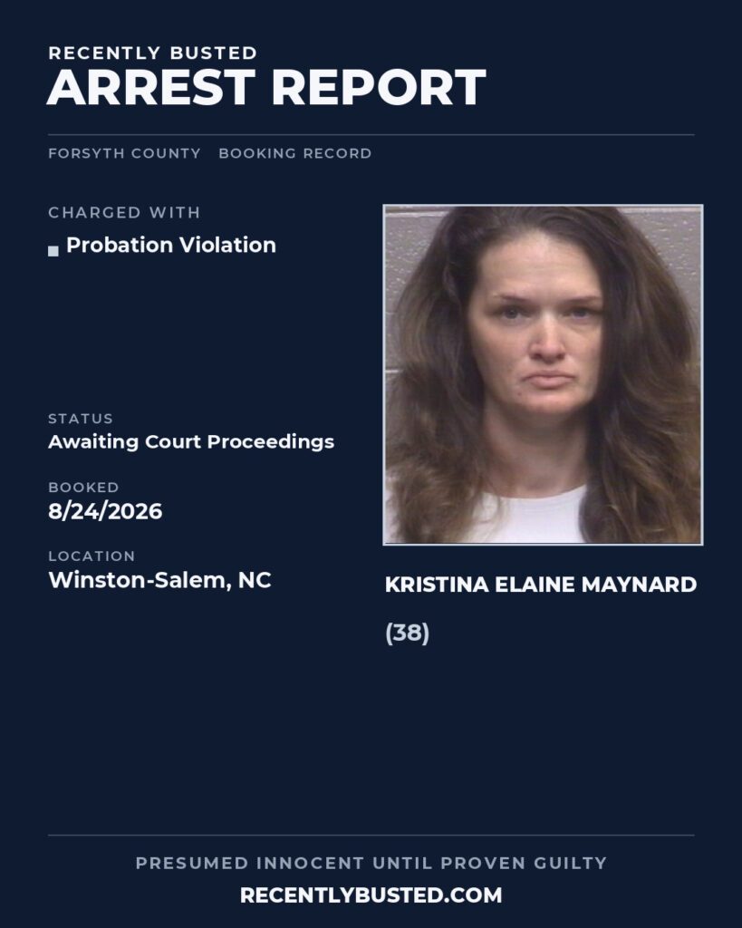 Arrest report - KRISTINA ELAINE MAYNARD