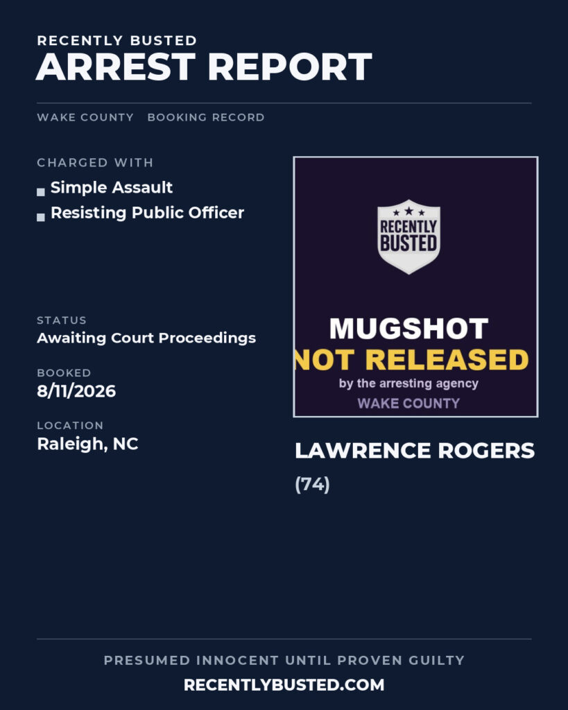 Arrest report - LAWRENCE ROGERS