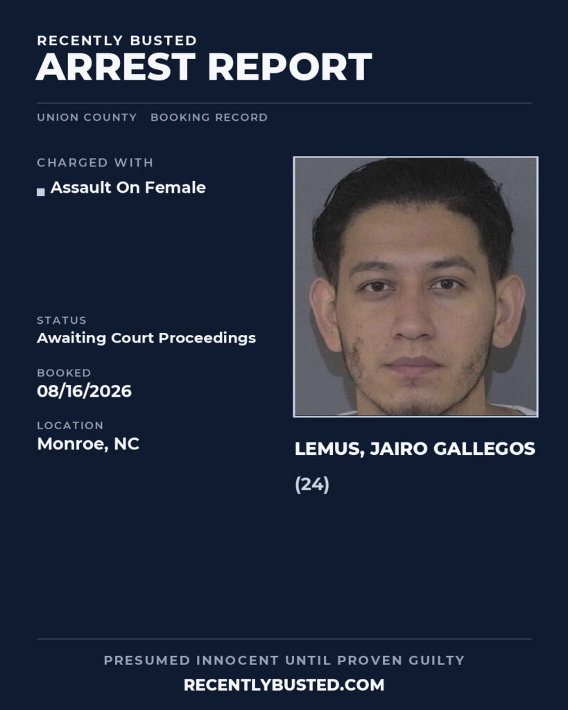 Arrest report - LEMUS, JAIRO GALLEGOS