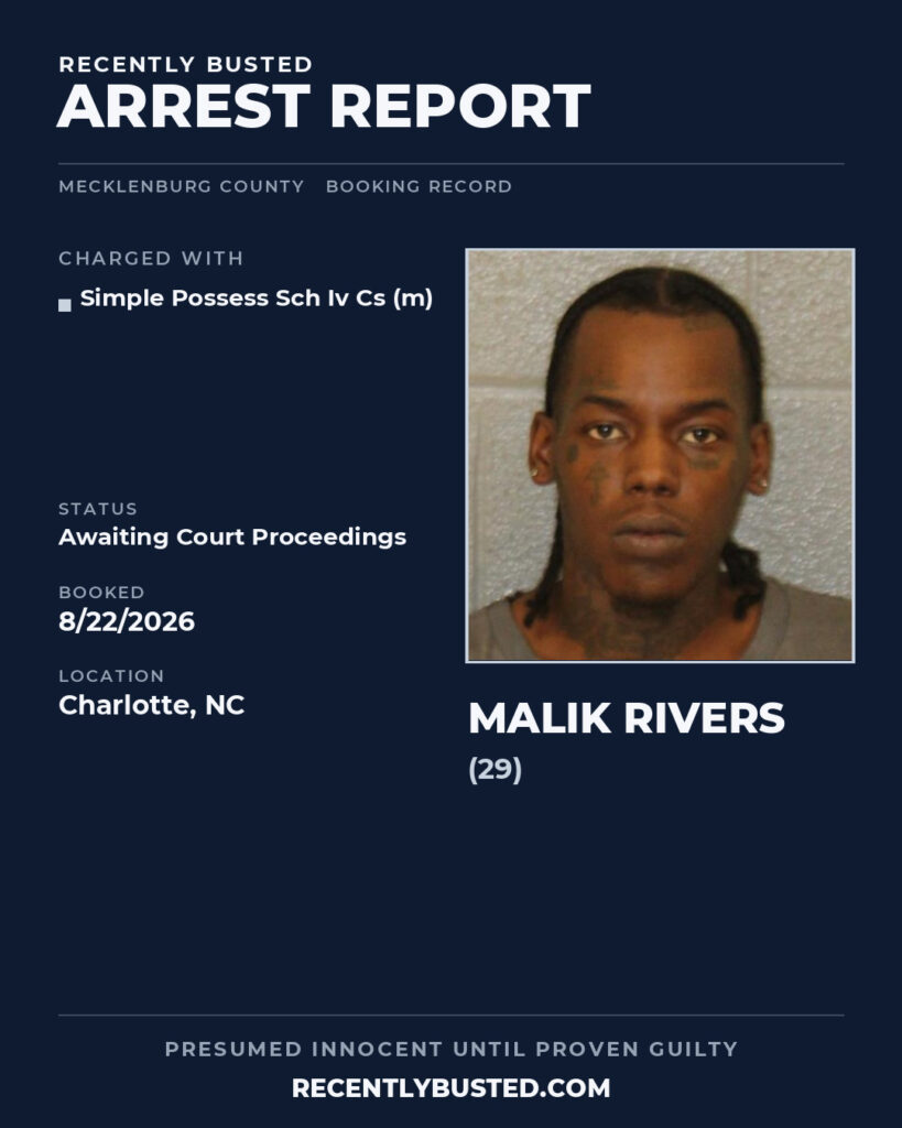 Arrest report - MALIK RIVERS